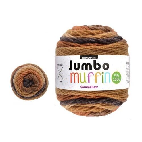 Jumbo Muffin Premium Knitting Yarn 8ply 200G Caramellow