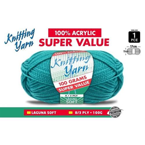 Knitting Yarn 100% Acrylic 8ply 100g Laguna Soft